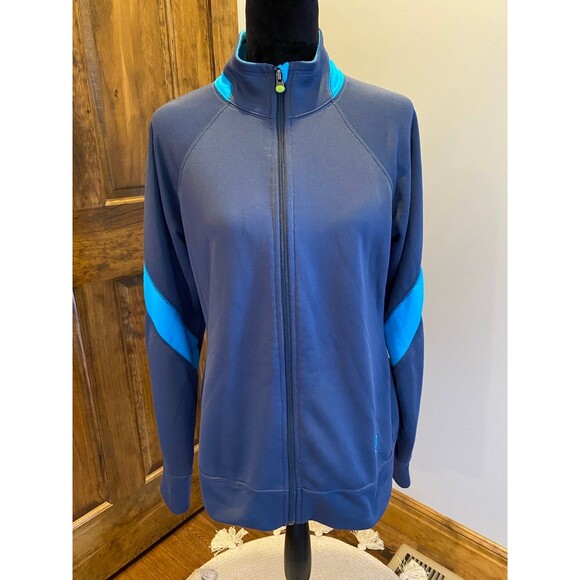 Under Armour Womens Gray & Turquoise Athletic Jacket Sz Large Sporty Athleisure - Picture 2 of 12